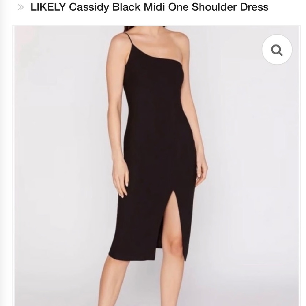 Likely Cassidy Black One-Shoulder Dress
